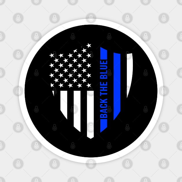 Back the blue Police officer Magnet by Caskara